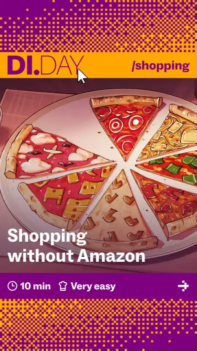 Shopping without Amazon, 10 min, Very easy