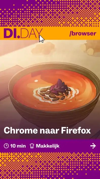 Chrome naar Firefox, 10 min, Makkelijk