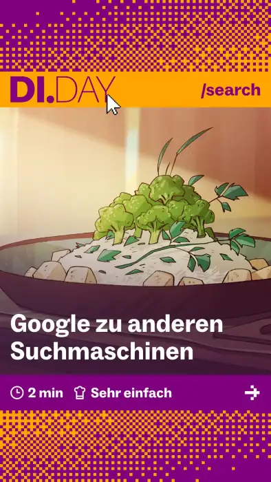 Google zu anderen Suchmaschinen, 2 min, Sehr einfach