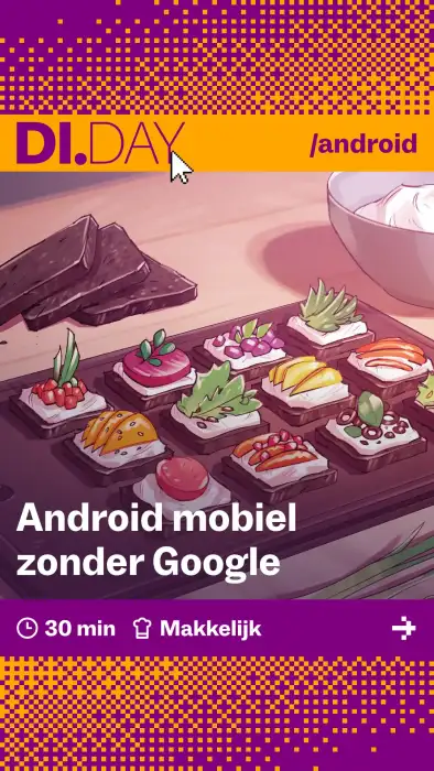 Android mobiel zonder Google, 30 min, Makkelijk
