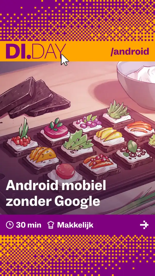 Android mobiel zonder Google, 30 min, Makkelijk