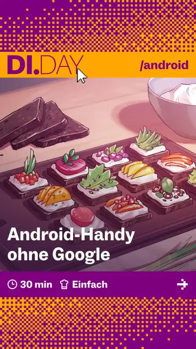Android-Handy ohne Google, 30 min, Einfach