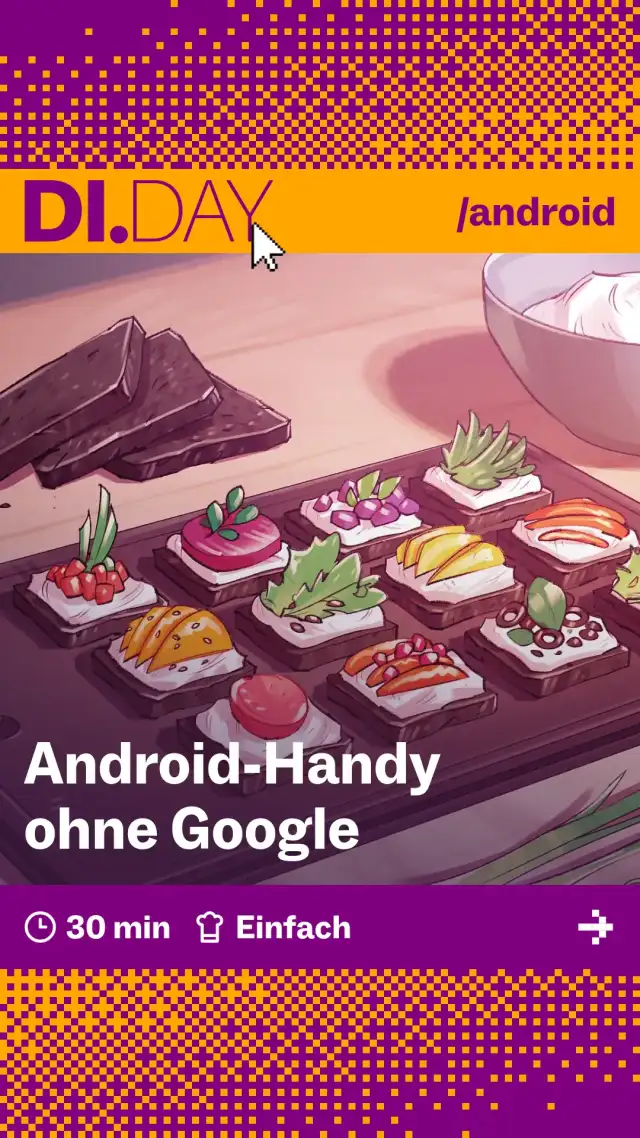 Android-Handy ohne Google, 30 min, Einfach