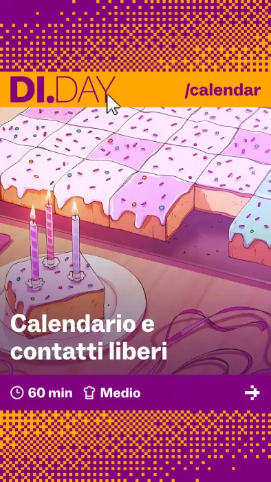 Calendario e contatti liberi, 60 min, Medio