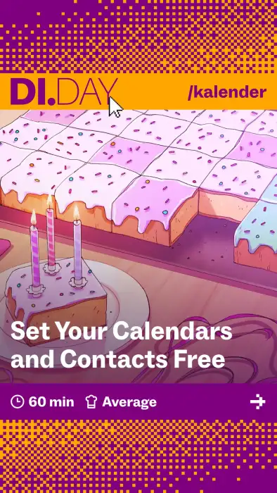 Set Your Calendars and Contacts Free, 60 min, Average