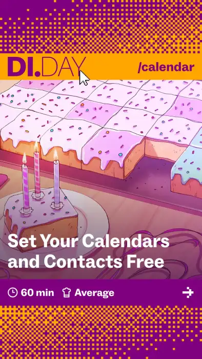 Set Your Calendars and Contacts Free, 60 min, Average