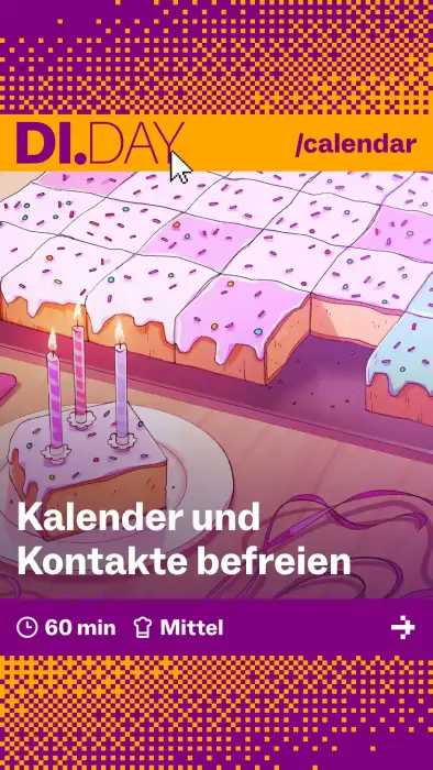 Kalender und Kontakte befreien, 60 min, Mittel