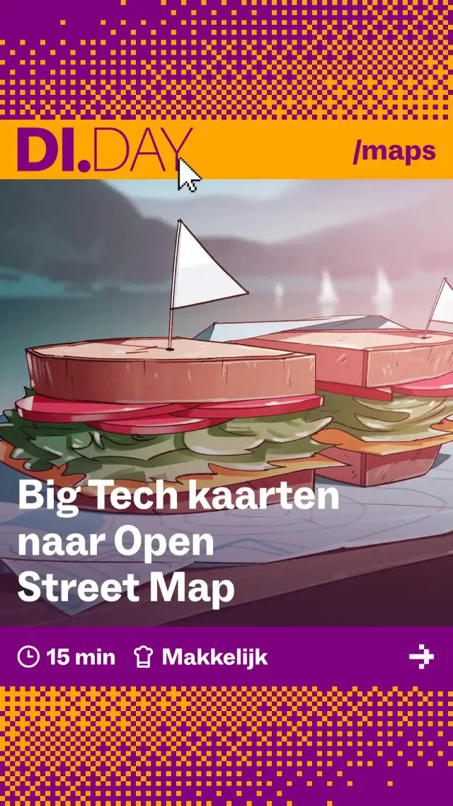 Big Tech kaarten naar Open Street Map, 15 min, Makkelijk