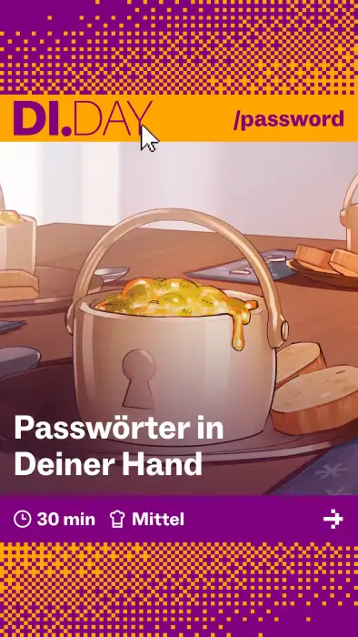 Passw&ouml;rter in Deiner Hand, 30 min, Mittel