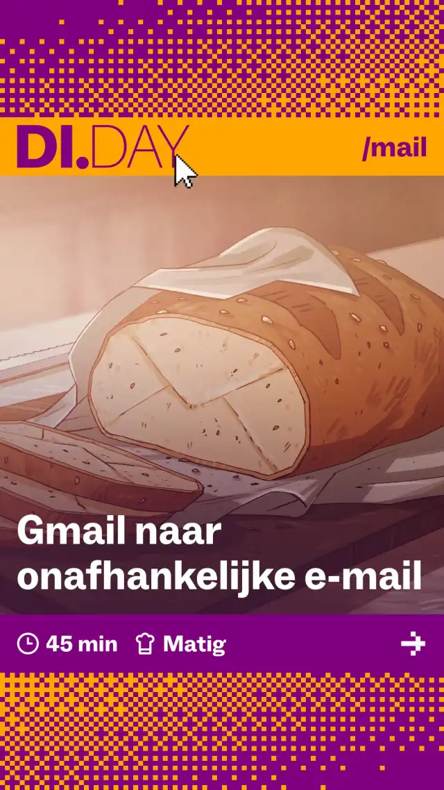 Gmail naar onafhankelijke e-mail, 45 min, Matig