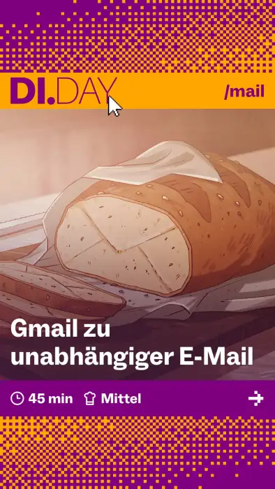 Gmail zu unabh&auml;ngiger E-Mail, 45 min, Mittel