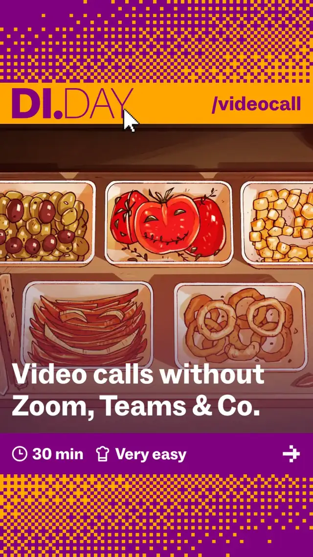 Video calls without Zoom, Teams & Co., 30 min, Very easy