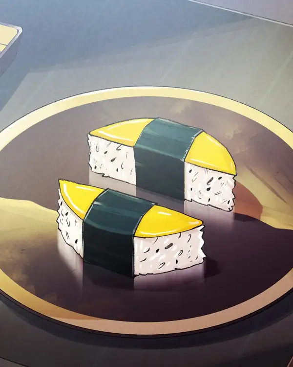 Leckeres Sushi in Wero-Logo Optik