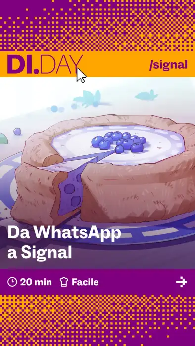 Da WhatsApp a Signal, 20 min, Facile