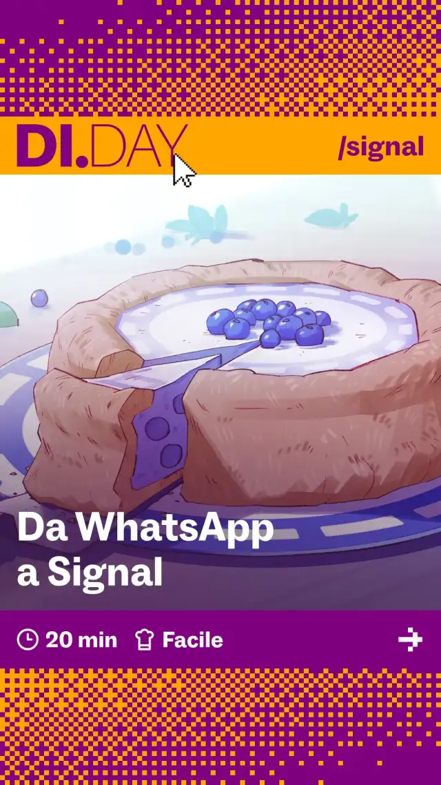 Da WhatsApp a Signal, 20 min, Facile