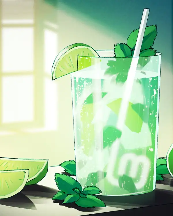 Leckerer Cocktail mit Minze und Limetten